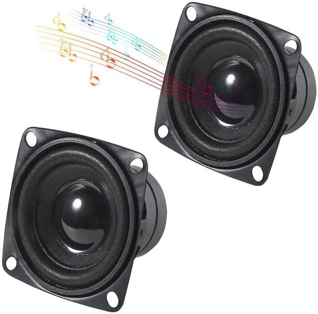 Main image of 2PCS 2" 8Ohm 10W DIY Small Full Range Audio Speaker Stereo Woofer Loudspeaker for Arduino and DIY Speaker