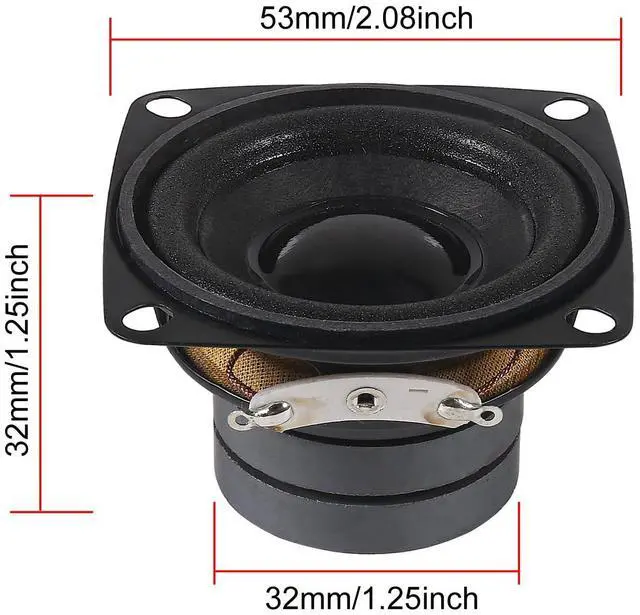 Alt view image 5 of 7 - 2PCS 2" 8Ohm 10W DIY Small Full Range Audio Speaker Stereo Woofer Loudspeaker for Arduino and DIY Speaker