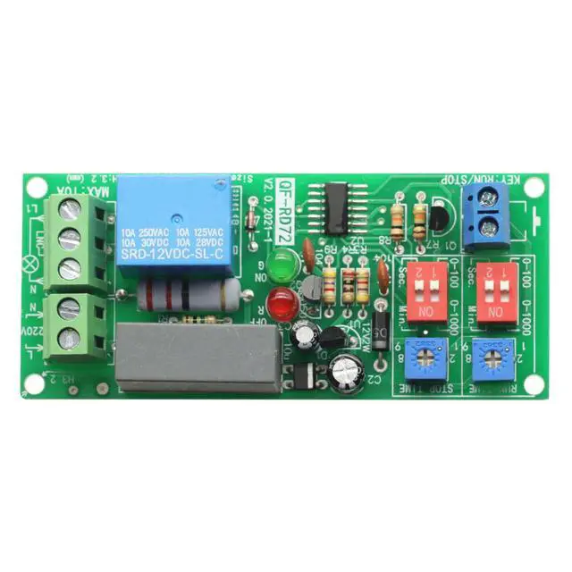 Alt view image 3 of 6 - Dual Time Adjustable Cycle Delay Timing Relay Repeat ON Off Switch Infinite Loop Timer Module AC 100V 110V 120V 220V 230V 240V Timer Relay