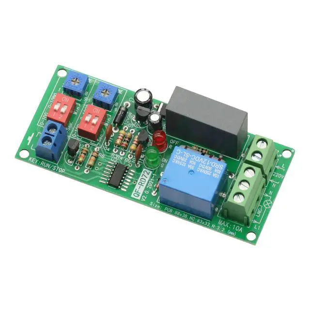 Alt view image 5 of 6 - Dual Time Adjustable Cycle Delay Timing Relay Repeat ON Off Switch Infinite Loop Timer Module AC 100V 110V 120V 220V 230V 240V Timer Relay