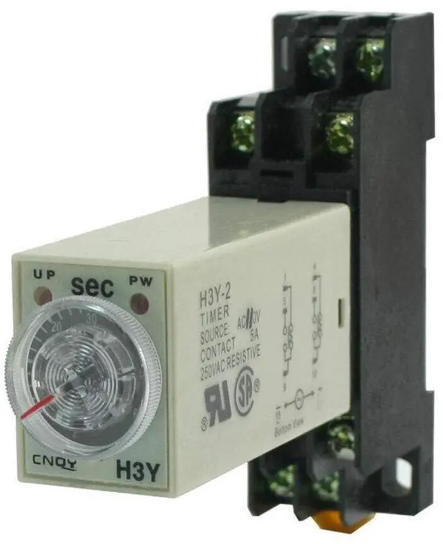 Main image of AC 110V Delay Timer Time Relay DPDT 0-60S Second & Base Socket H3Y-2 (AC 110 V)