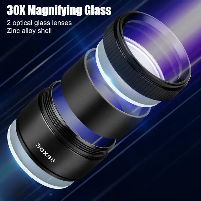 Alt view image 5 of 7 - 5PCS Jewelers Loupes, 5X 10X 15X 20X 30X Eye Loop, Jewelers Magnifying Glass, Jewelry Loupe Magnifier, Watchmakers Loupe, Jewellers Loupes, Magnifying Eye Glass Pieces for Watchmaker