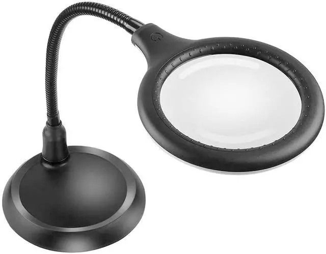 Main image of Magnifying Glass with Light and Stand,5X Dimmable Magnifying Lamp,Hands Free Magnifier with Light for Reading,Hobbies,Crafts,Workbench,Close Work