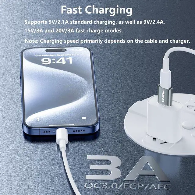 Alt view image 2 of 7 - USB to USB C Adapter 4 Pack, USB C Female to USB 3.0 Male OTG Adapter, Fast Charging 5Gbps Data Transfer for M-ac Book,Pad Pro,Phone 15/16/17 Pro Max,G-alaxy,X-Peria,Pixel,CarPlay Gray