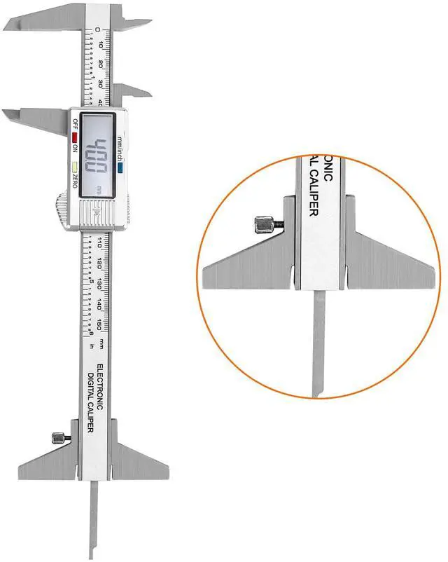 Alt view image 4 of 7 - Caliper Depth Base Carbon Steel T-Bar Attachment for Dial/Digital/Vernier Calipers 4", 6", 8", 12"