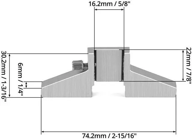Alt view image 6 of 7 - Caliper Depth Base Carbon Steel T-Bar Attachment for Dial/Digital/Vernier Calipers 4", 6", 8", 12"