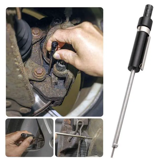 Alt view image 3 of 7 - Car Brake Pad Thickness Gauge Measure Tool with Scale for Brake Shoe Gauge Auto Brake Pad 1.5mm-11mm Thickness Base Plate Brake Pad Tester Brake Pad Detection Pen Scale