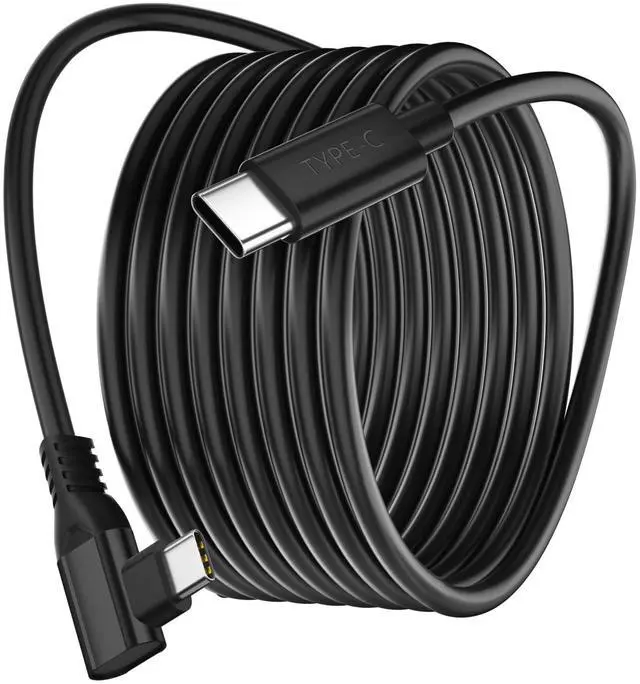 Main image of 10ft Long USB C to USB C Cable 240W,Type C Fast Charging Cord for iPhone 17 16 17e 16e Pro Max/iPad/Samsung S26 S25 Ultra S24 A16 A17,Right Angle USBC Charger Cable for HP/Asus/MacBook Laptop Computer
