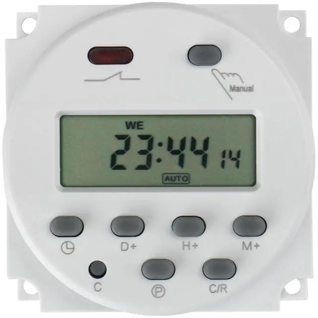 Main image of Time Switch Relay,Digital LCD Programmable Timer,12V DC/AC Input,200-250V 16A Output,28 Programs Daily/Weekly Schedule,CN101A for Lighting and Equipment Control