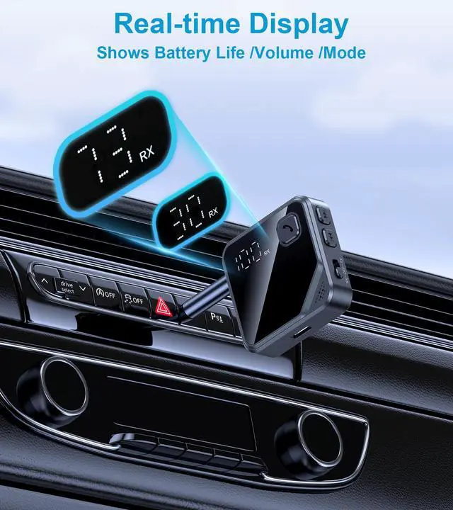 Alt view image 2 of 7 - Aux Bluetooth Adapter for Car, 2-in-1 Wireless Transmitter Receiver for Headphone, TV, Airplane, Speaker, TSNAM 3.5mm Aux Jack Audio Dongle