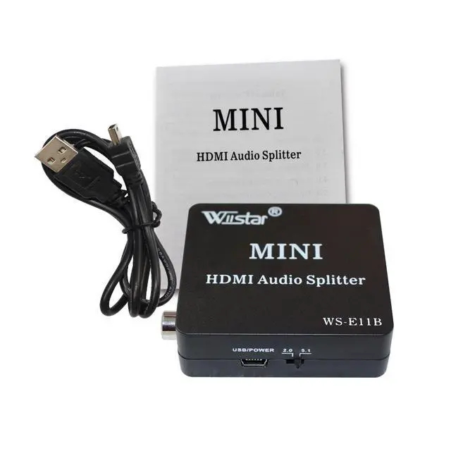 Alt view image 7 of 7 - HDMI Audio Extractor HDMI to HD and Optical TOSLINK SPDIF Coaxial + 3.5mm Stereo Splitter Converter for DVD HDTV PS4