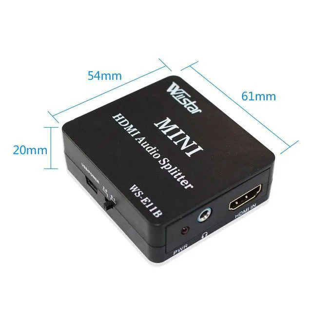 Alt view image 4 of 7 - HDMI Audio Extractor HDMI to HD and Optical TOSLINK SPDIF Coaxial + 3.5mm Stereo Splitter Converter for DVD HDTV PS4