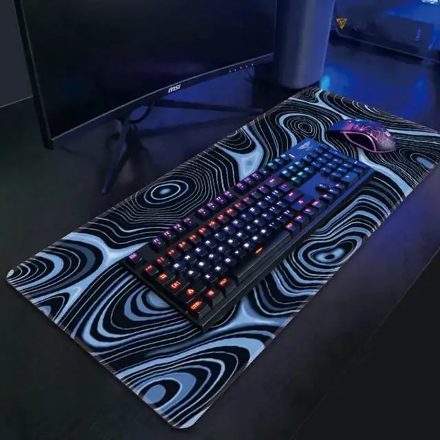 Main image of XL Desk Mouse Pad 31.5" x 11.8" - Large Mouse Pad for Gaming & Office - Waterproof Surface, Non-Slip Rubber Base - Extended Desk Mat for Keyboard & Mouse (Blue)