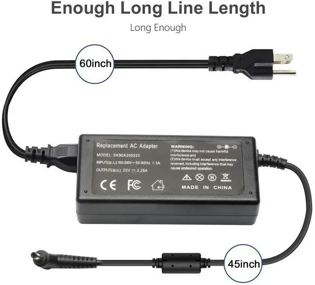 Alt view image 4 of 6 - 65W Charger Compatible with Lenovo IdeaPad Slim 3/3i, Ideapad 1 3 5 Series, 110 110s 310 330 330s 520 530s 710s L340 S145 S340 S540,V Series V14 V15 V17, Flex 4 5 6 14,Yoga 720 710 510