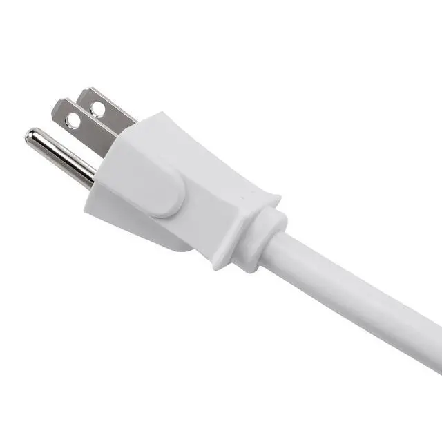 Alt view image 6 of 6 - Power Strip Surge Protector - 6 AC Multiple Outlets, 2 ft Long Heavy Duty Metal Extension Cord for Home, Office, Travel, Computer Desktop & Phone Charging Brick - 200 Joules, White (2 Pack)