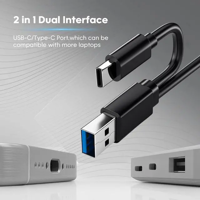 Alt view image 4 of 7 - External CD/DVD Drive for Laptop,CD Burner for PC,Ultra-Slim DVD Player for Laptop,USB 3.0 Type C Portable CD Player +/-RW CD ROM Reader Writer Disk for Desktop Windows 11/10/8/7 Mac