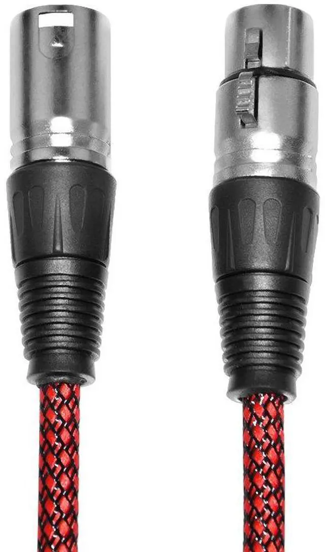 Alt view image 7 of 7 - XLR Cable 10ft 2Pack Male to Female, Microphone Cable 3 Pin Nylon Braided Balanced Mic DMX Patch Cords With Oxygen-Free Copper Conductors