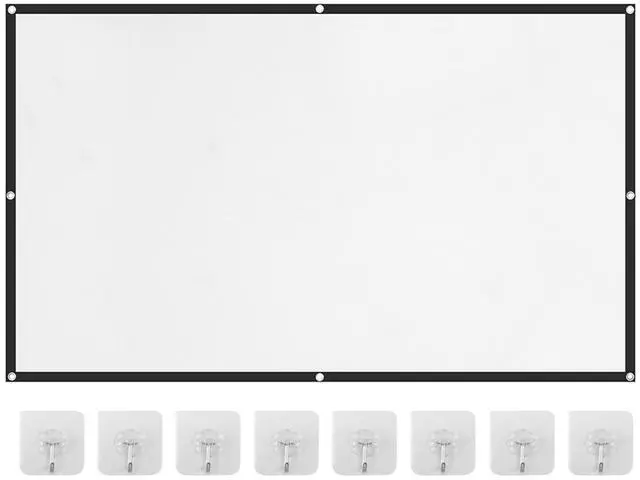 Main image of Projector Screen, 4K HD Home Movie Projection Screen, 60"|72"|84"|100"|120"|150" Anti-Crease Theater Screens Indoor Outdoor (100 INCH)