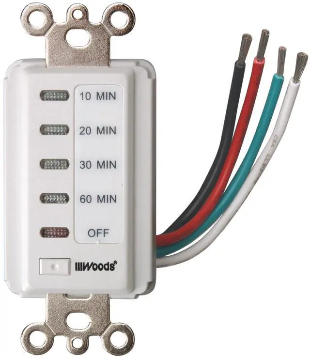Main image of Southwire Woods In-Wall 60-Minute Digital Countdown Timer - Automatic Shut-Off Timer - Energy-Efficient Wall-Mounted Timer - Durable Digital Timer - Easy-Installation Indoor Timer