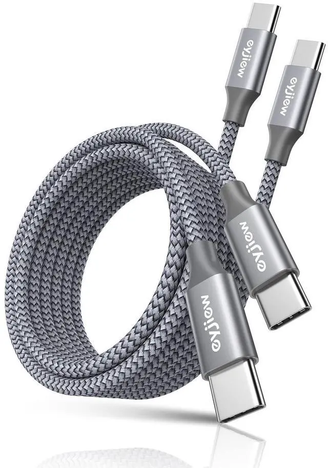 Main image of Long USB C to USB C Cable 12 FT, 2-Pack 60W PD Type C to C Cord Fast Charging Braided for iPhone 17 16 15 Pro Max, for MacBook/iPad, Galaxy S25 S24 S23 S22 S21 S20 Ultra