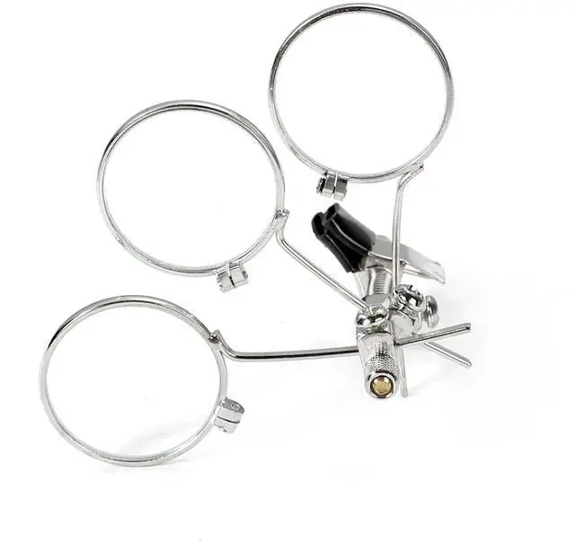 Main image of Jeweller's Eye Loupe 3.3X, 6.6X, 9.9X Triple Ocular Loupe Steampunk Lens Clip on Retro Magnifier Jewellery Making Repair Lightweight Magnifier
