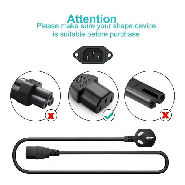 Alt view image 2 of 4 - 10FT Universal 3 Prong AC Treadmills Power Cord Replacement for Horizon Fitness Treadmills Ellipticals, Superfit, BowFlex Treadmills, Sole,Goplus, Vibration Plate Walking Pad Treadmills Charger Cable