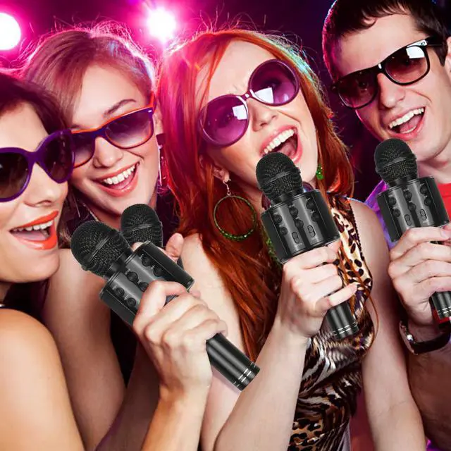 Alt view image 6 of 7 - Best Gifts for Kids, Wireless Karaoke Microphone Bluetooth for Birthday Gifts for 4-12 Year Old Girls Boys for Girls Age 4-12 Christmas Xmas Stocking - Black