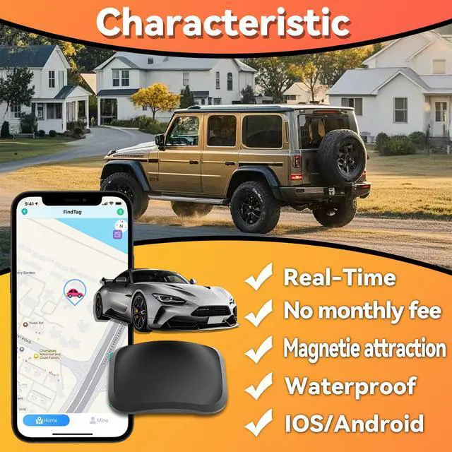Alt view image 6 of 6 - Real-Time Weatherproof Mini GPS Vehicle Tracker - Magnetic Design, No Monthly Fees - Ideal Hidden Car Tracker Compatible with Android & iOS for Global Coverag