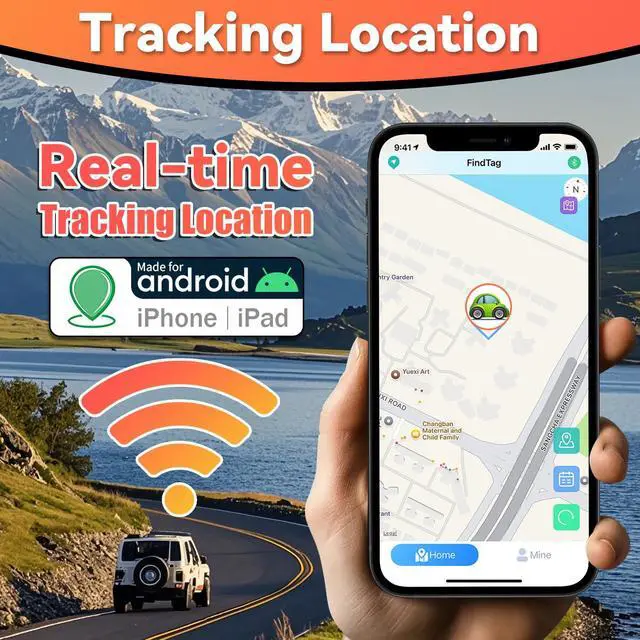 Alt view image 3 of 6 - Real-Time Weatherproof Mini GPS Vehicle Tracker - Magnetic Design, No Monthly Fees - Ideal Hidden Car Tracker Compatible with Android & iOS for Global Coverag