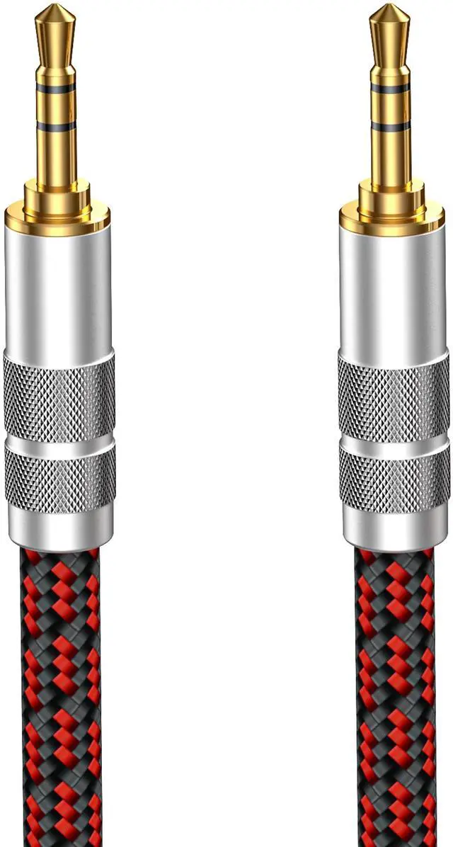 Main image of 3.5mm Aux Cord 2.5ft/0.75m,Audiophile Stereo Audio Cable Braided Gold-Plated Unbreakable for Laptop Tablets,Headphones, Smartphones,Cars,MP3 Players