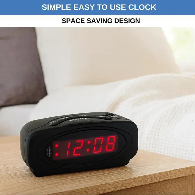 Alt view image 5 of 5 - Digital Alarm Clocks for Bedrooms, Loud Alarm Clock for Heavy Sleepers Perfect for Bedroom, Desk, and Office by Ken-Tech