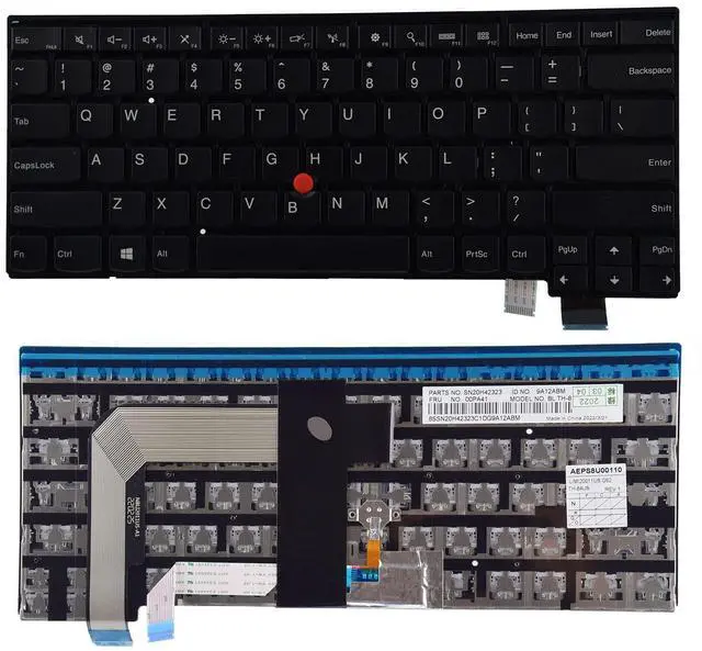 Main image of Replacement Keyboard Compatible with Lenovo ThinkPad T460s T470s (Not Fit T460 T460p T470 T470p) No Backlit 00PA452 00PA482 SN20H42364