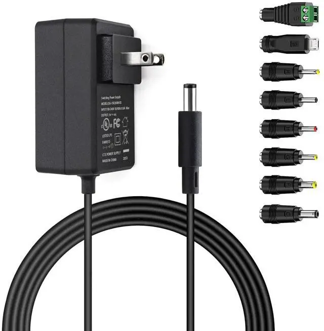 Main image of UL Listed 5V 4A Power Supply 5VDC 4000mA Wall Charger Multi Tip Switching Replacement AC Adapter Fit for Jetson Nano,Atomic Pi,USB Hub,Cable Box,DAC and More DC 5v Devices Power Supply