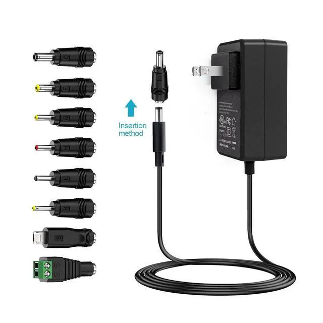 Alt view image 5 of 7 - UL Listed 5V 4A Power Supply 5VDC 4000mA Wall Charger Multi Tip Switching Replacement AC Adapter Fit for Jetson Nano,Atomic Pi,USB Hub,Cable Box,DAC and More DC 5v Devices Power Supply