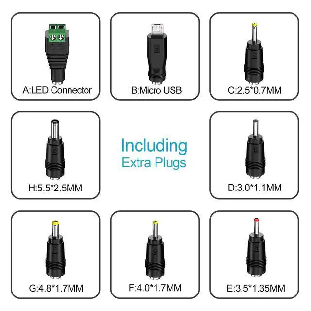 Alt view image 6 of 7 - UL Listed 5V 4A Power Supply 5VDC 4000mA Wall Charger Multi Tip Switching Replacement AC Adapter Fit for Jetson Nano,Atomic Pi,USB Hub,Cable Box,DAC and More DC 5v Devices Power Supply