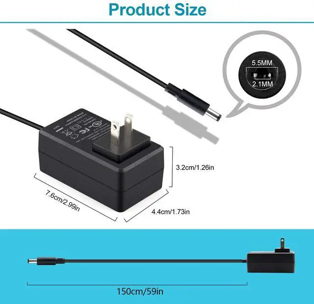 Alt view image 4 of 7 - UL Listed 5V 4A Power Supply 5VDC 4000mA Wall Charger Multi Tip Switching Replacement AC Adapter Fit for Jetson Nano,Atomic Pi,USB Hub,Cable Box,DAC and More DC 5v Devices Power Supply