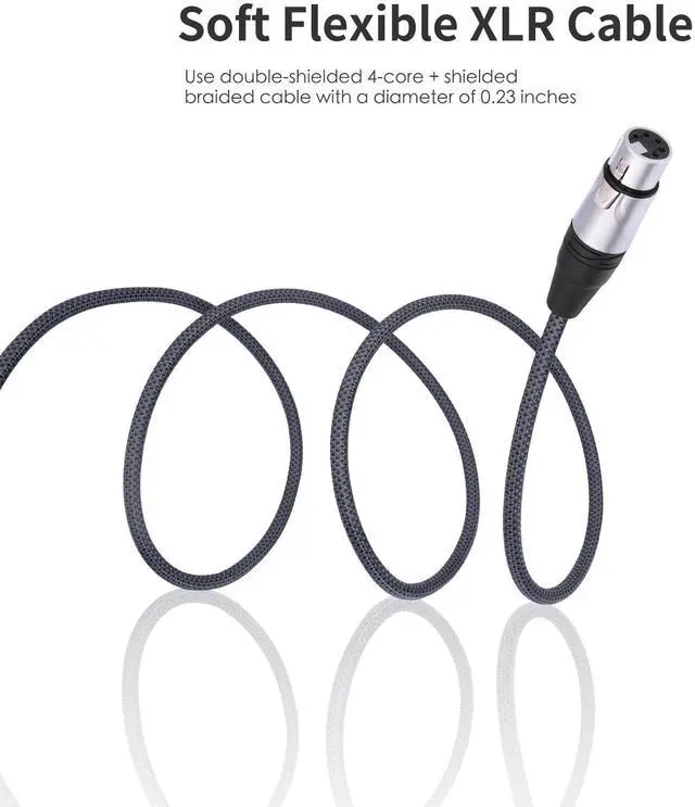 Alt view image 3 of 7 - 2 Pack 5FT 5Pin XLR Male to Female DMX512 Cable,DMX-512 XLR 5 Pin Male to 5 Pin Female DMX Lighting Cable