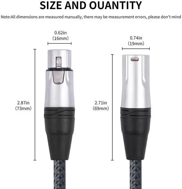 Alt view image 7 of 7 - 2 Pack 5FT 5Pin XLR Male to Female DMX512 Cable,DMX-512 XLR 5 Pin Male to 5 Pin Female DMX Lighting Cable