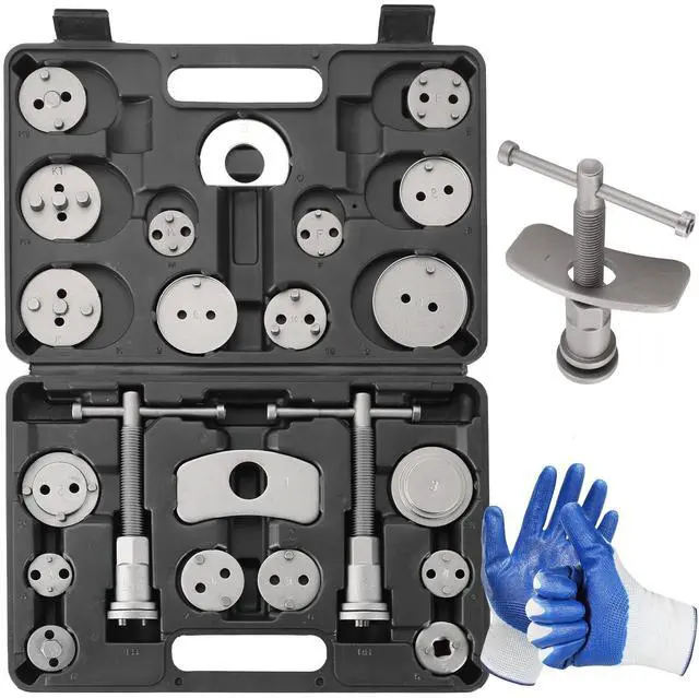 Main image of 24pcs Brake Caliper Tool, Heavy Duty Disc Brake Caliper Tool Set, Wind Back Kit for Brake Pad Replacement, Master Disc Brake Caliper Tool Kit Fits Most American, European Makes/Models (Black)