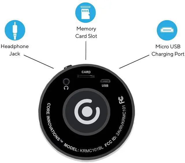Alt view image 6 of 7 - Wireless Bluetooth Karaoke Microphone with Built-in Speakers + HD Recording, Portable Handheld Mic | Black