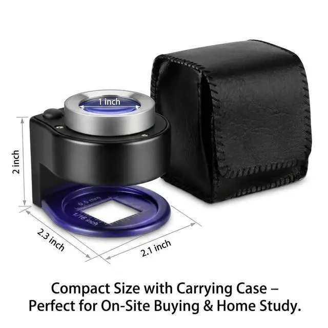 Alt view image 2 of 7 - JEYUME 30X Loupe Magnifier, Rechargeable Portable Jewelers Loupe, Magnifying Glass with Purple Light and White Light Jewelry Tool for Coins, Jewelry, Currency, and Stamps