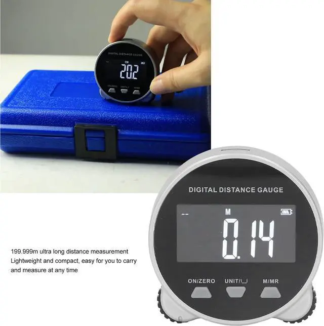 Alt view image 4 of 6 - Electronic Tape Measure, LCD Display Digital Ruler, 656FT Long Distance High Accuracy Rechargeable Handheld Length Measuring Tool for Circular Flat Curved Diameter