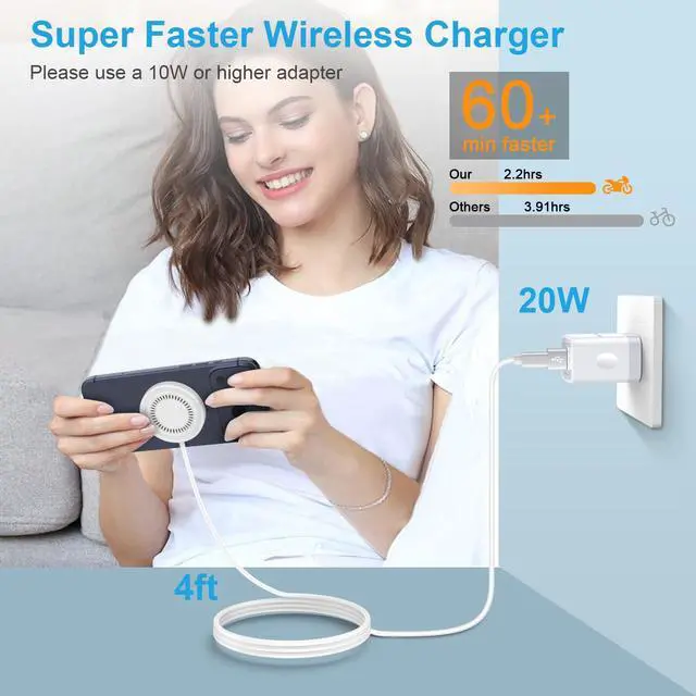 Alt view image 4 of 7 - 15W Wireless Charger for Samsung Magnetic Wireless Phone Charger Pad for Android, Galaxy S26 Ultra S26+ S26 S25 FE Ultra S24 Ultra S23 S22 S21 S20 Z Flip 7 Z Fold 7, USB-C/A Ports for MagSafe Charger