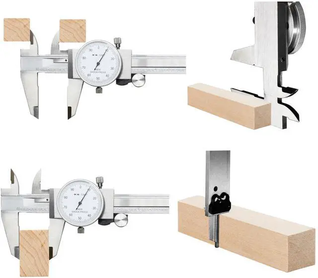 Alt view image 6 of 6 - (R) 0-6" 4 Way Dial Caliper .001" Shock Proof Imperial Carbon Steel