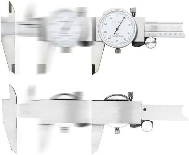 Alt view image 5 of 6 - (R) 0-6" 4 Way Dial Caliper .001" Shock Proof Imperial Carbon Steel