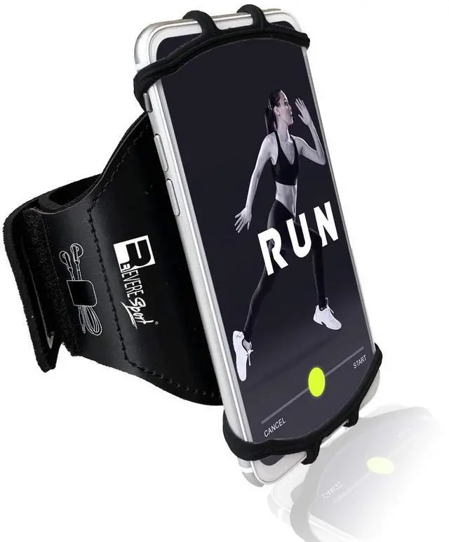 Main image of Universal iPhone Running Armband (17/16/15/14/13/12/11/10/X/XR/SE/Air/Plus/Max/Pro). Phone Holder Case