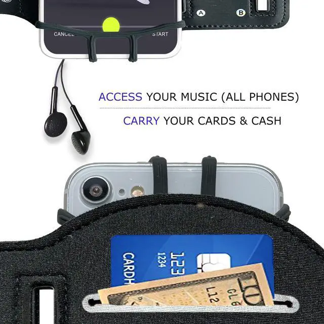 Alt view image 3 of 6 - Universal iPhone Running Armband (17/16/15/14/13/12/11/10/X/XR/SE/Air/Plus/Max/Pro). Phone Holder Case