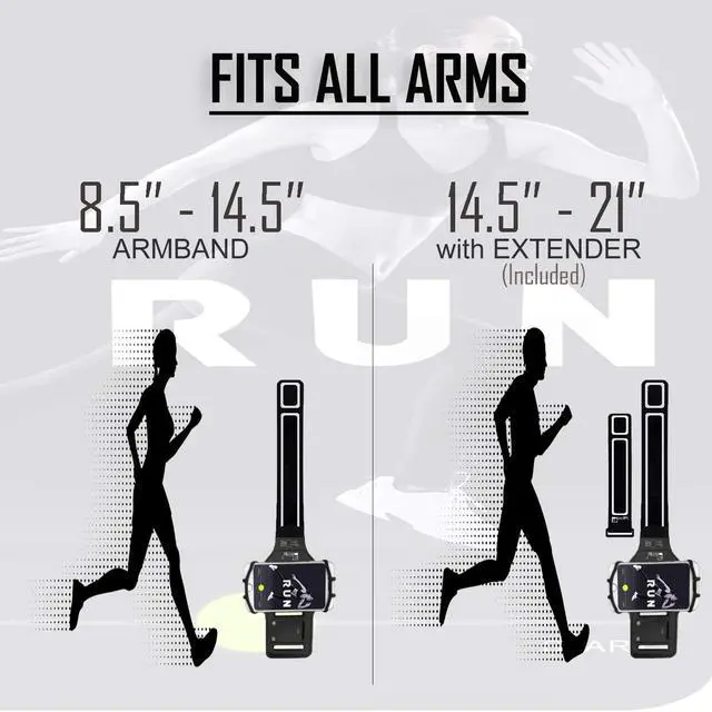 Alt view image 5 of 6 - Universal iPhone Running Armband (17/16/15/14/13/12/11/10/X/XR/SE/Air/Plus/Max/Pro). Phone Holder Case