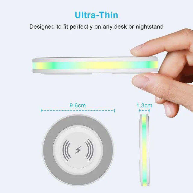 Alt view image 5 of 7 - Wireless Charger Samsung Fast Charging Pad for Samsung Galaxy S26 Ultra S25 S24 S23 S22,Wireless Phone Charger Android Charging Station Cargador Inalámbrico para for iPhone 17e 17 Pro Max 17 16 15