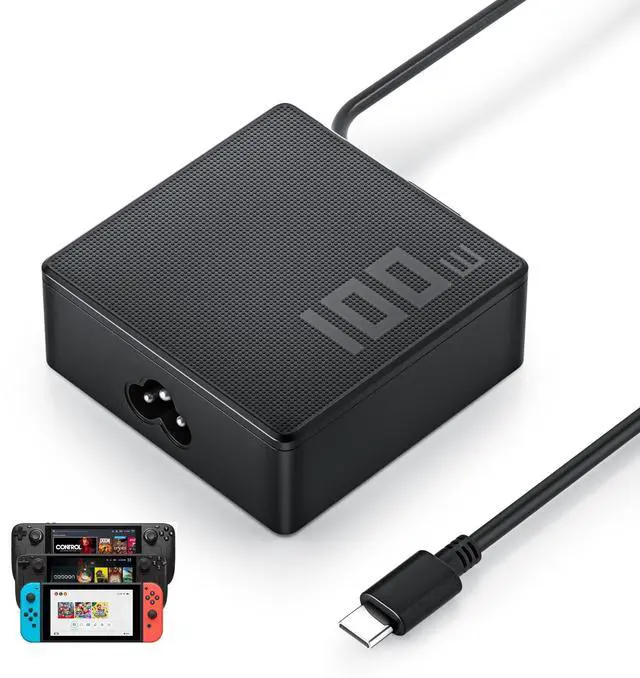 Main image of 100W 65W USB C Charger for ROG Xbox Ally X/ROG Ally X, MSI Claw 8/7 AI+/A8 BZ2EM/A1M, Switch 2/OLED/Lite, Steam Deck, R36MAX Retro Console, Legion Go S, Logitech G Cloud Type C Power Cord